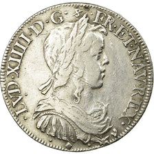 Munten, Frankrijk, Louis XIV, 1/2 Écu à la mèche longue, 1653, Lyon, FR+