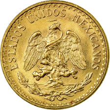 Coin, Mexico, 2 Pesos, 1945, Mexico City, MS(63), Gold, KM:461