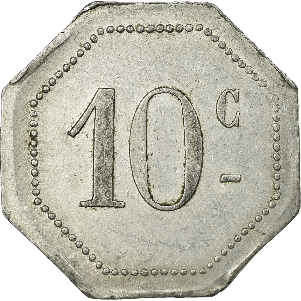 Coin, France, Café Glacier & Palmarium, Perpignan, 10 Centimes, EF(40-45)