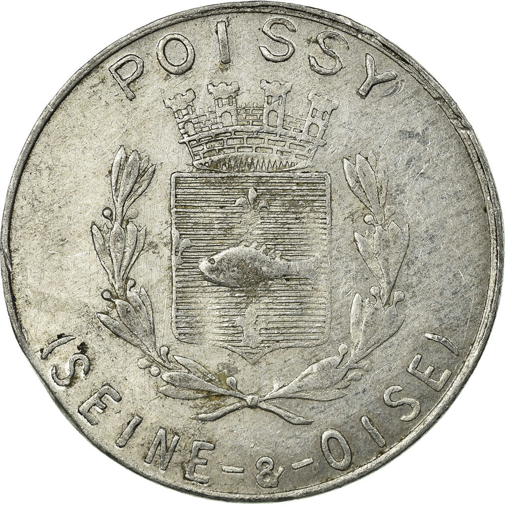 Moneta, Francia, Union du Commerce et de l'Industrie, Poissy, 25 Centimes, 1918