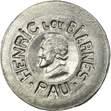 Moneta, Francia, Henri lou Biarnes, Pau, 10 Centimes, BB+, Rame, Elie:10.4