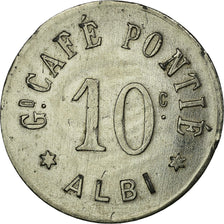 Münze, Frankreich, Grand Café PONTIE, Albi, 10 Centimes, SS+, Nickel plated