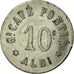 Münze, Frankreich, Grand Café PONTIE, Albi, 10 Centimes, SS+, Nickel plated