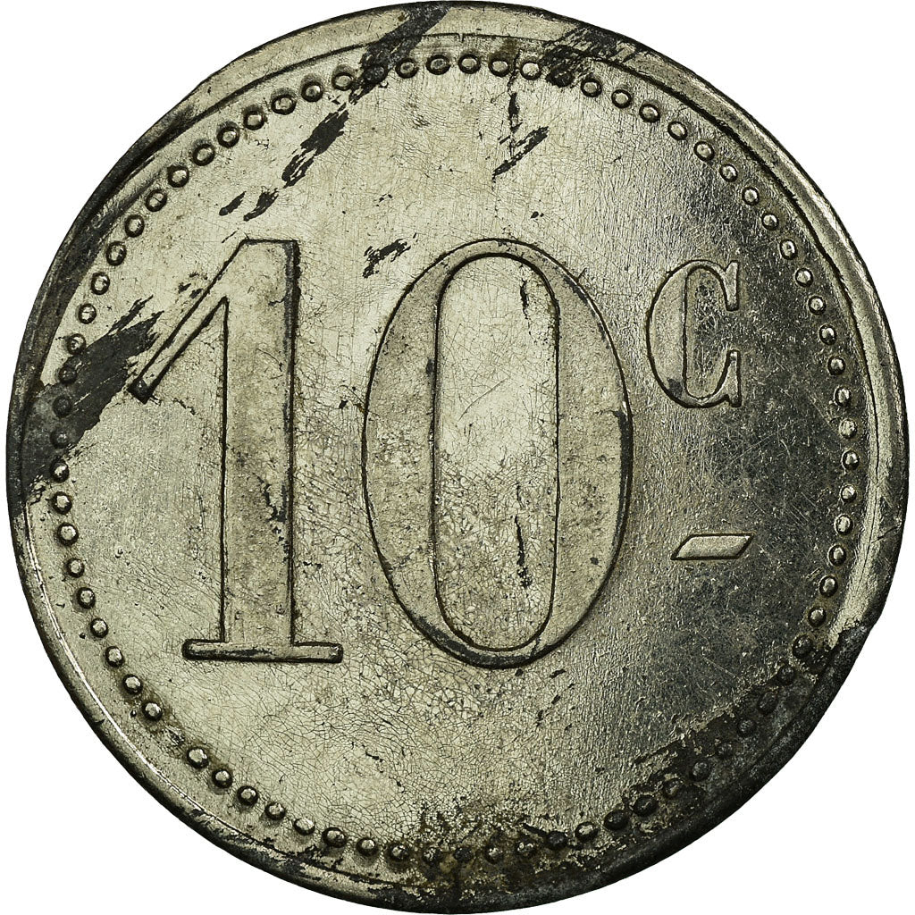 Münze, Frankreich, Grand Café PONTIE, Albi, 10 Centimes, SS+, Nickel plated