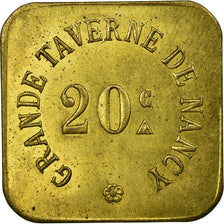 Moneta, Francja, Grande Taverne, Nancy, 20 Centimes, Undated, AU(55-58)