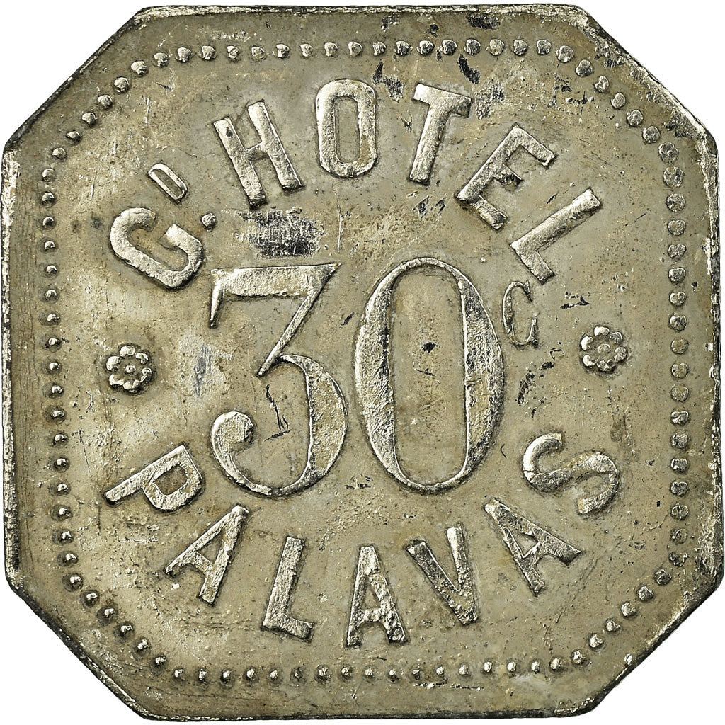 Moneta, Francja, Grand Hôtel, Palavas-les-Flots, 30 Centimes, AU(50-53), Nickel