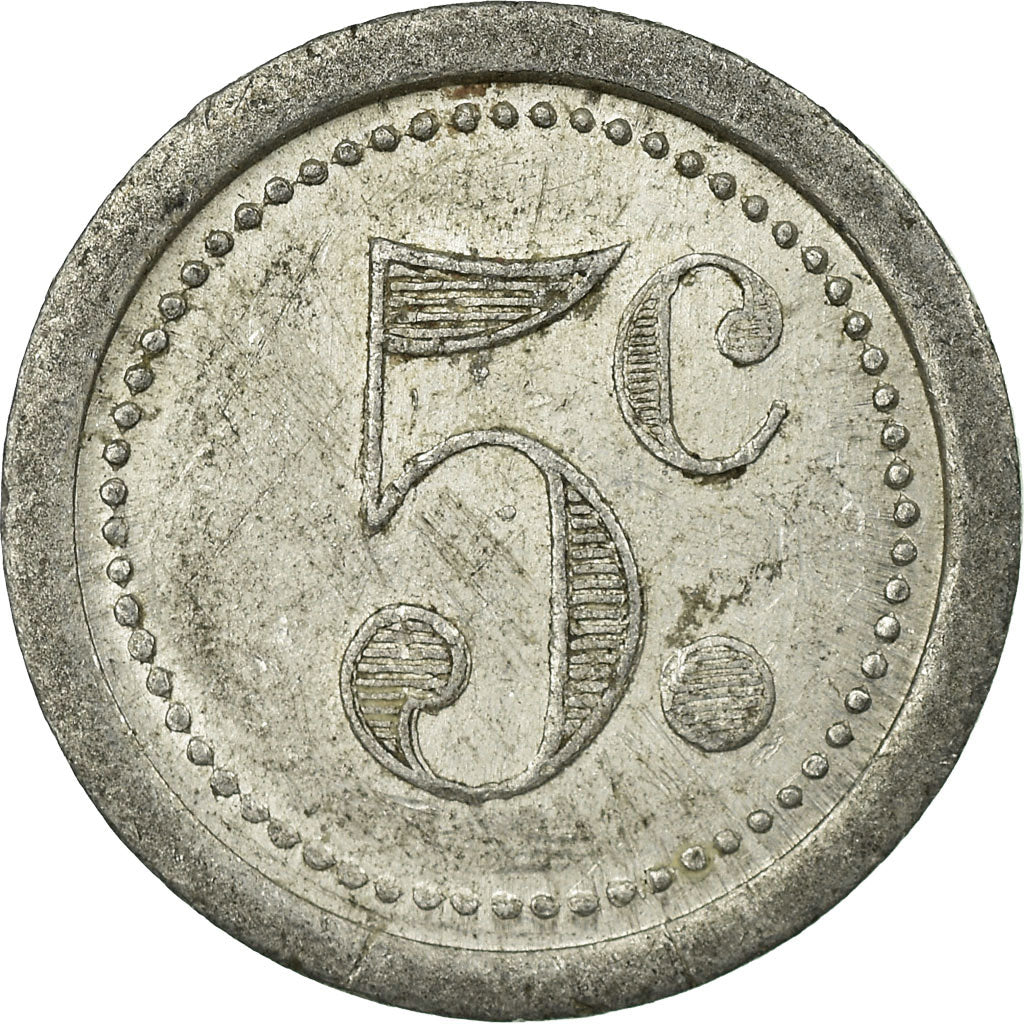 Munten, Frankrijk, Union Commerciale, Guise, 5 Centimes, 1921, ZF+, Aluminium