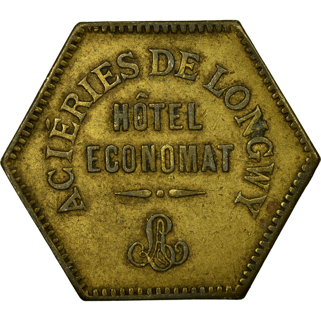 Munten, Frankrijk, Aciéries de Longwy, Hôtel Economat, Longwy, 1 Franc, 1883