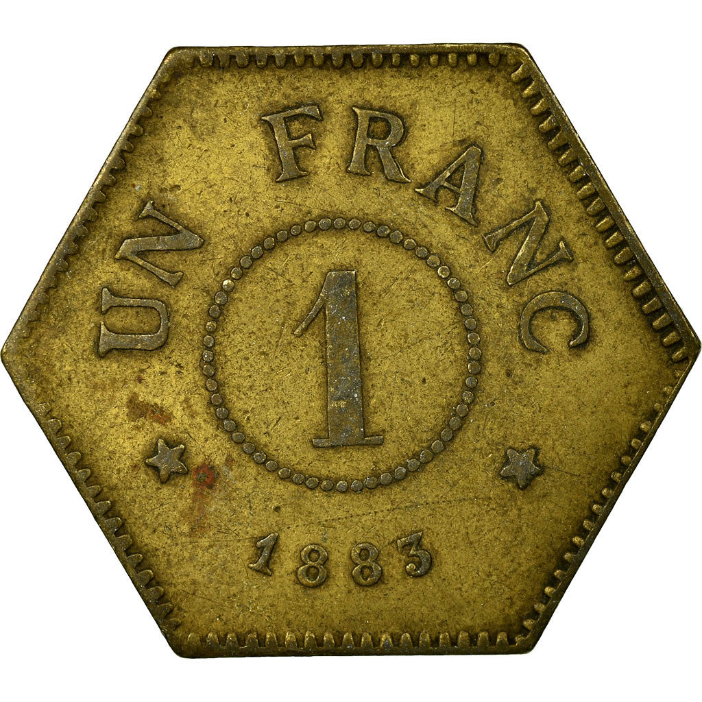 Munten, Frankrijk, Aciéries de Longwy, Hôtel Economat, Longwy, 1 Franc, 1883