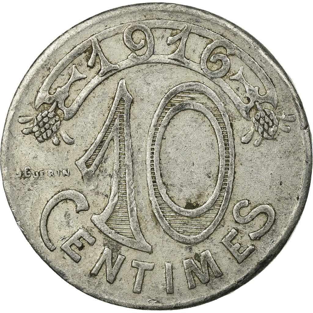 Coin, France, Chambre de Commerce, Marseille, 10 Centimes, 1916, EF(40-45)