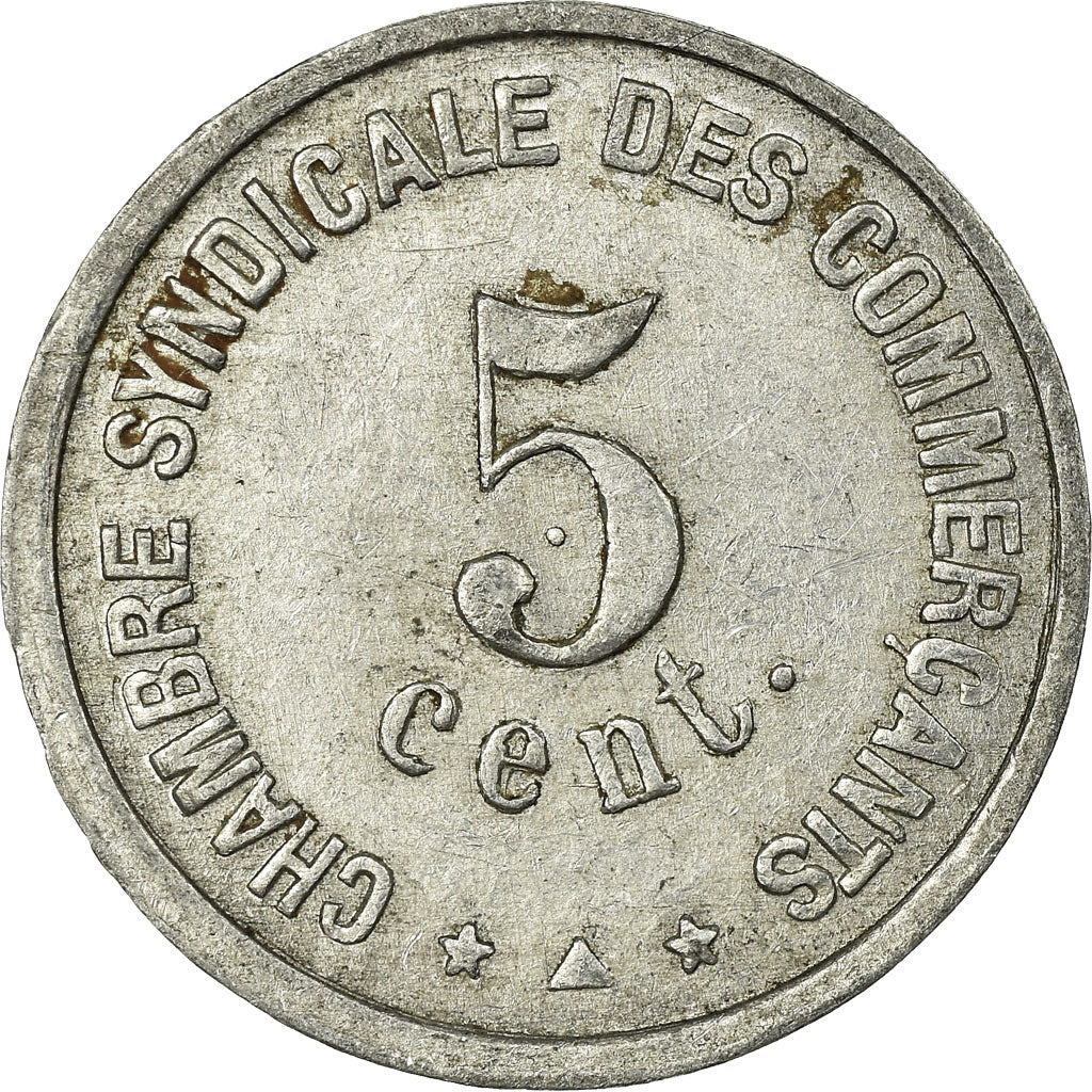 Coin, France, Chambre Syndicale des Commerçants, Perpignan, 5 Centimes, 1921