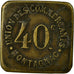 Coin, France, Union des Commerçants, Montagnac, 40 Centimes, EF(40-45), Brass
