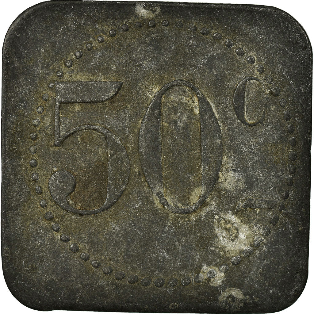 Moneta, Francja, Restaurant Coopératif D.P.A, Castres, 50 Centimes, Undated