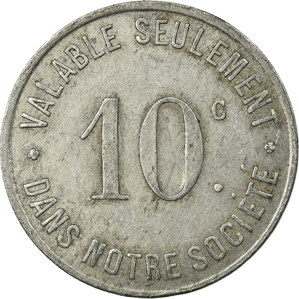 Coin, France, Soc. Coop. des Usines Renault, Boulogne-Billancourt, 10 Centimes