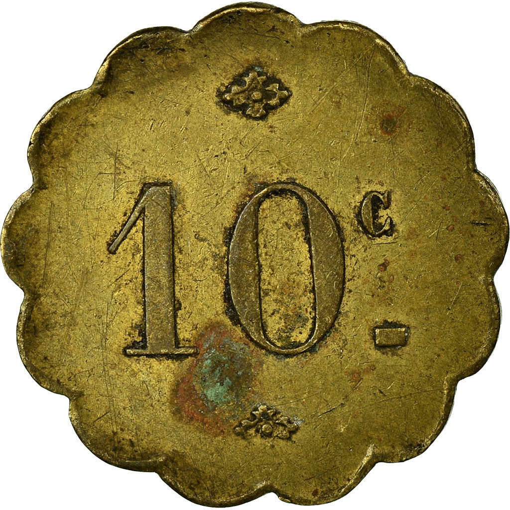 Coin, France, Bar du Commerce, ADRIEN, Montpellier, 10 Centimes, EF(40-45)