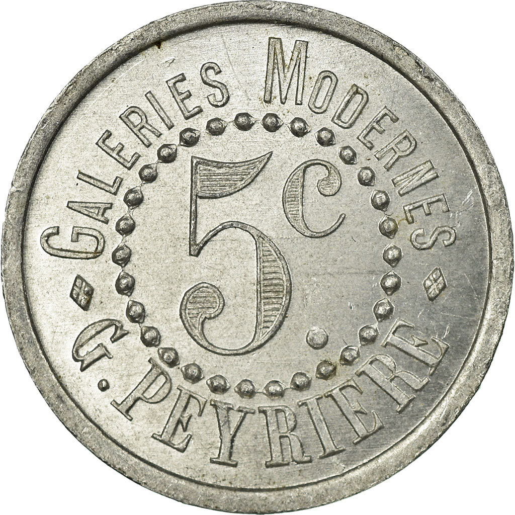 Moneta, Francia, Galeries Modernes, G. PEYRIERE, Réalmont, 5 Centimes, 1922