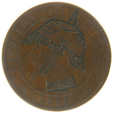 FRANCE, 10 Centimes, 1870, VF(30-35), Bronze, 10.00