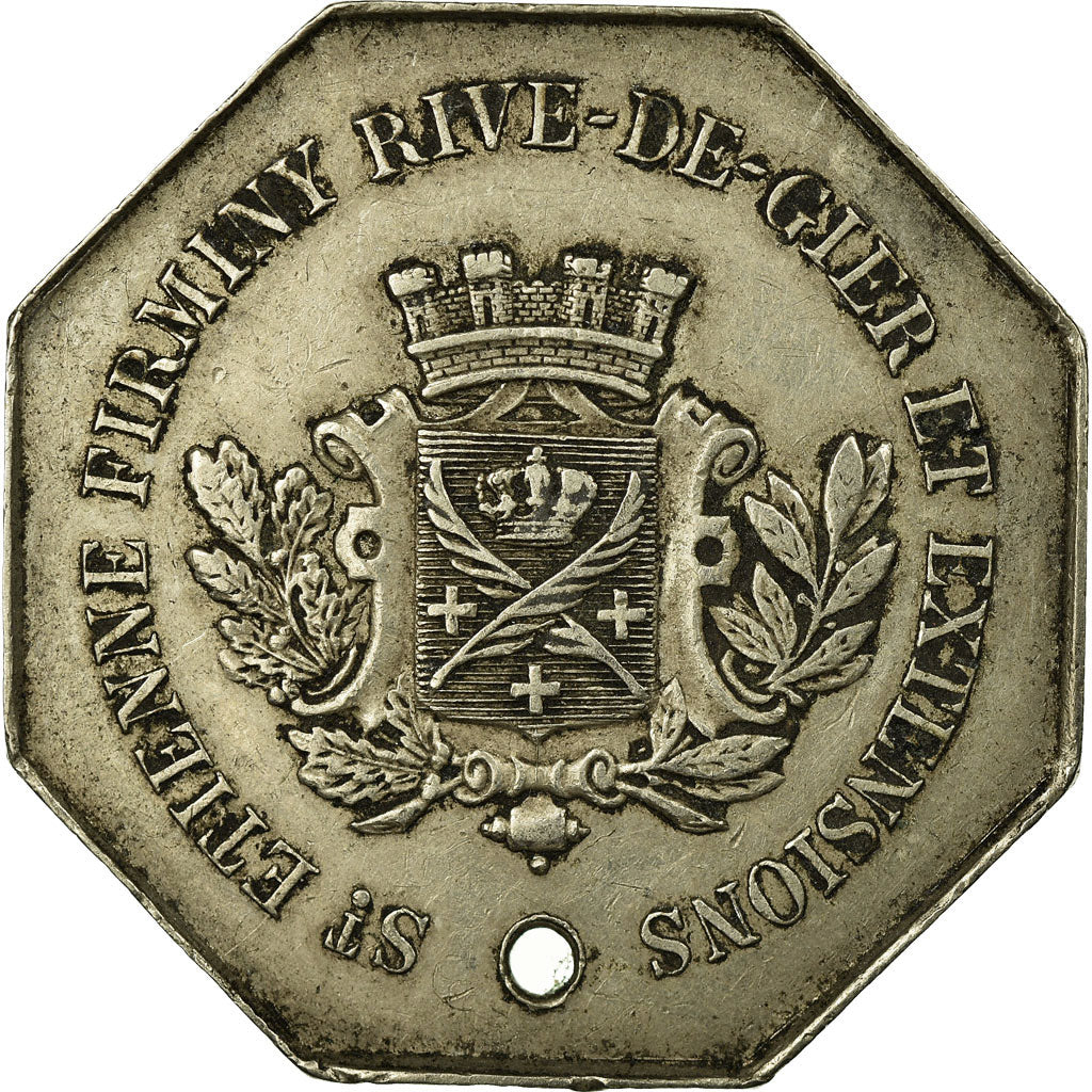 Moneta, Francia, Tramways à vapeur, Saint-Etienne, 10 Centimes, BB, Alpacca