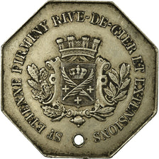 Moneta, Francia, Tramways à vapeur, Saint-Etienne, 10 Centimes, BB, Alpacca