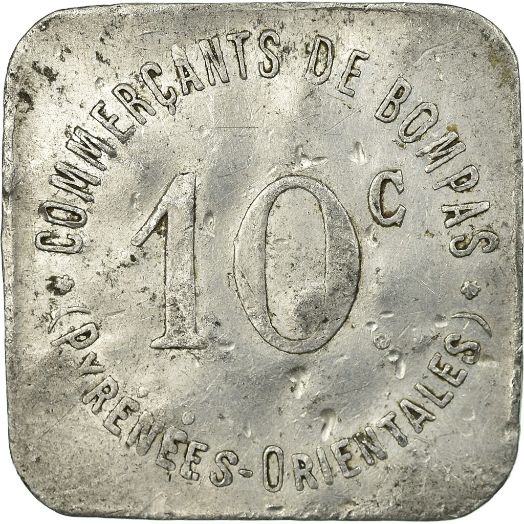 Coin, France, Commerçants de Bompas, Bompas, 10 Centimes, EF(40-45), Aluminium