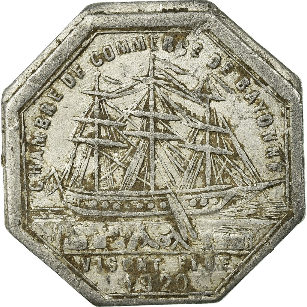 Coin, France, Chambre de Commerce, Bayonne, 10 Centimes, 1920, EF(40-45)