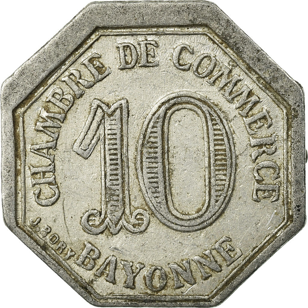 Coin, France, Chambre de Commerce, Bayonne, 10 Centimes, 1920, EF(40-45)
