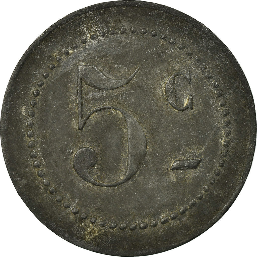Münze, Frankreich, Crécy-en-Brie, Crécy-la-Chapelle, 5 Centimes, SS, Zinc