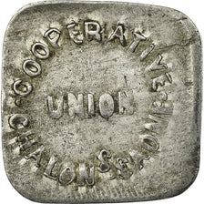 Coin, France, Coopérative Union, Chalon-sur-Saône, 25 Centimes, EF(40-45)