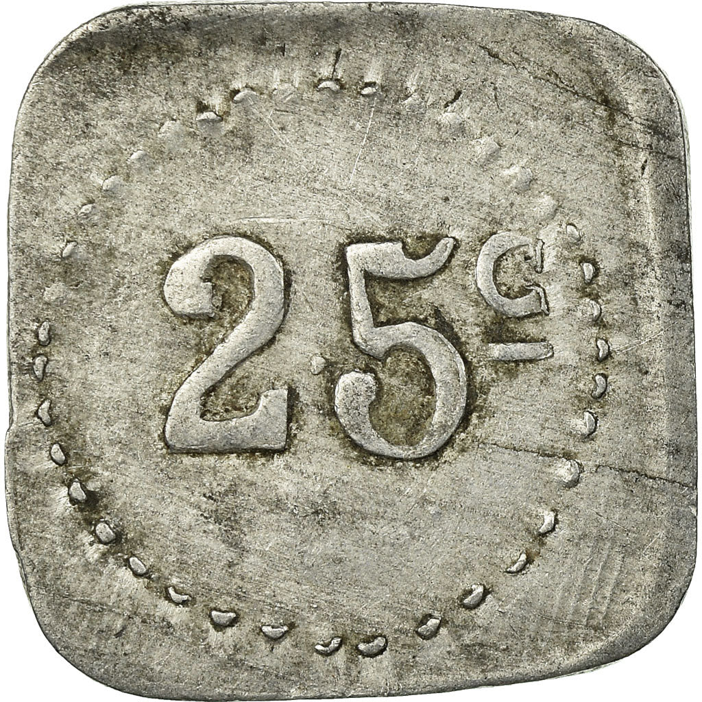 Coin, France, Coopérative Union, Chalon-sur-Saône, 25 Centimes, EF(40-45)