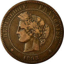 Monnaie, France, Cérès, 10 Centimes, 1893, Paris, TTB, Bronze, KM:815.1