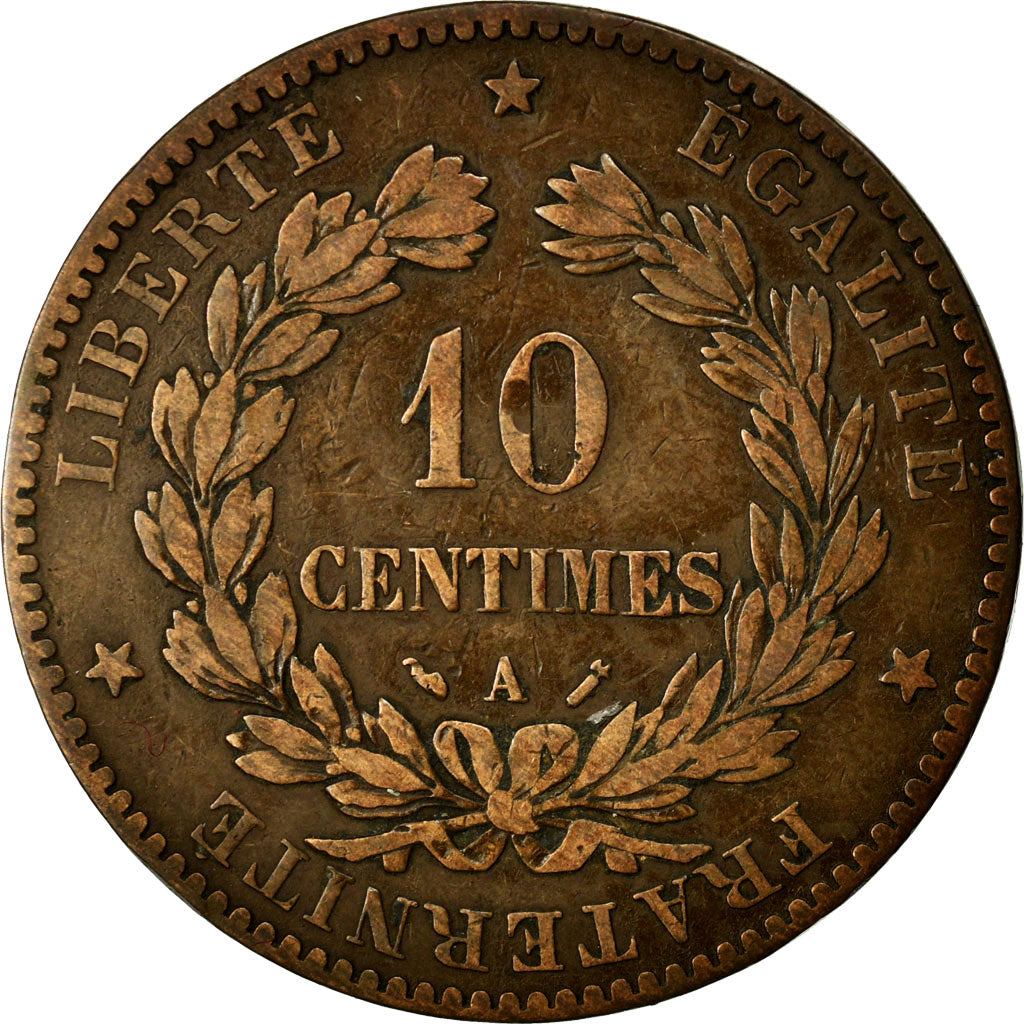 Monnaie, France, Cérès, 10 Centimes, 1893, Paris, TTB, Bronze, KM:815.1