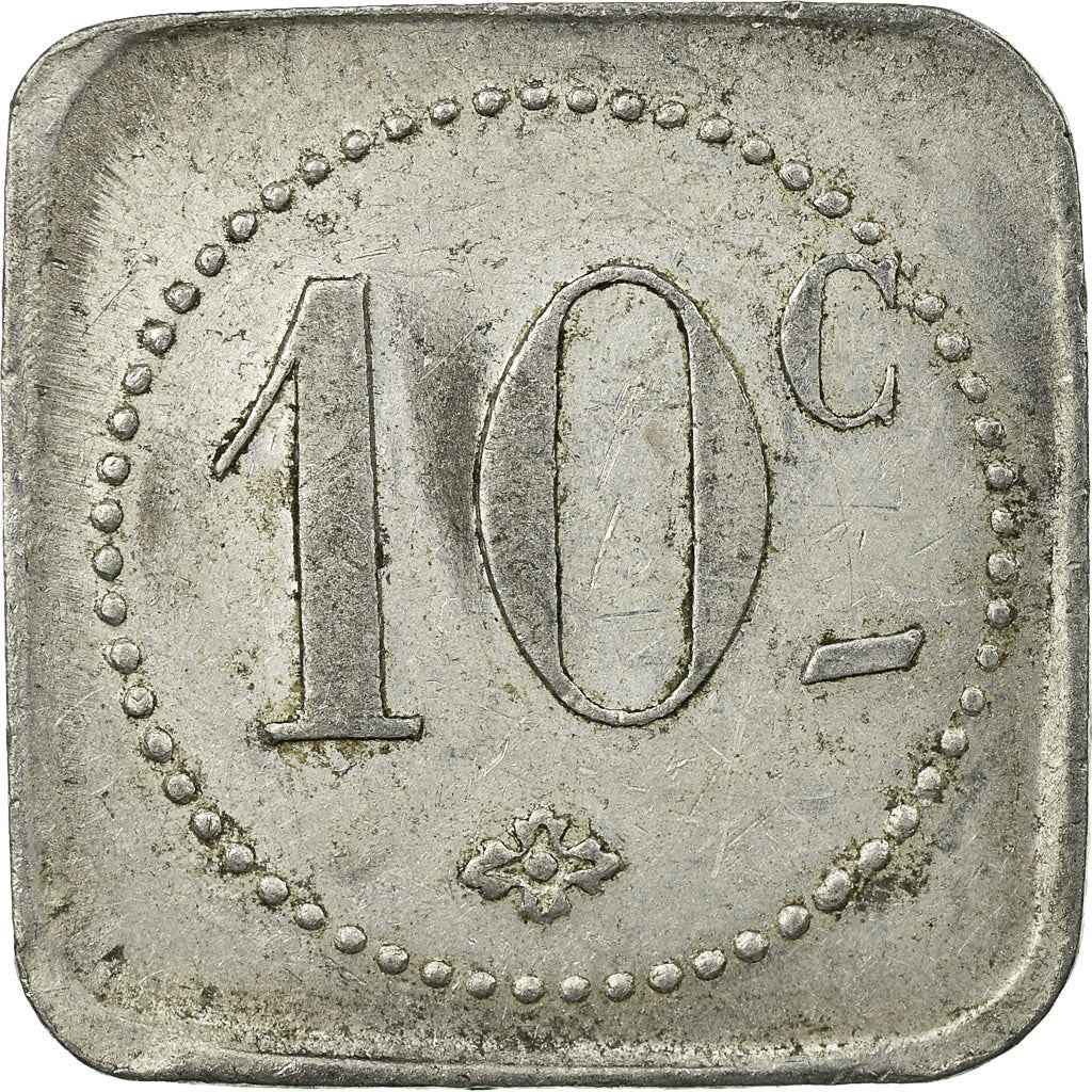 Coin, France, Grand Café de la Paix, Perpignan, 10 Centimes, EF(40-45)