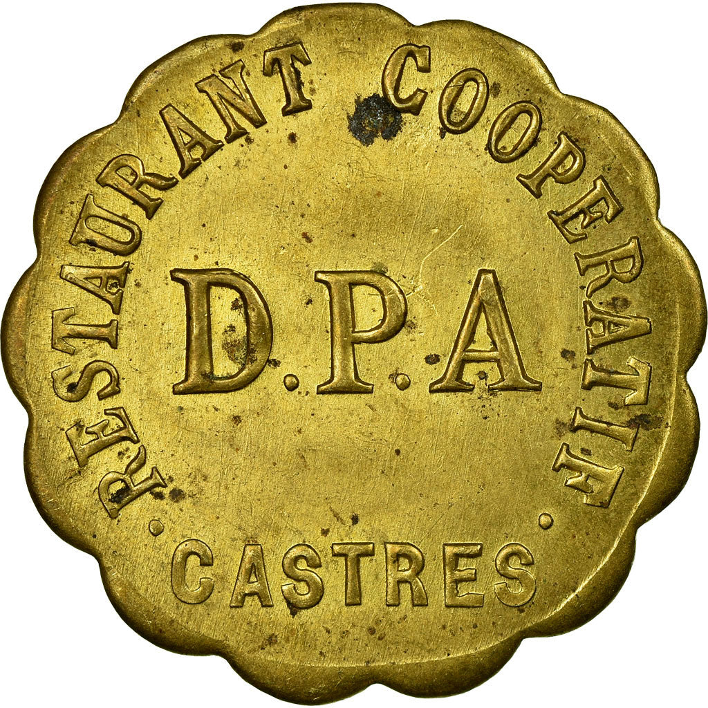 Moneta, Francja, Restaurant Coopératif D.P.A, Castres, 10 Centimes, Undated