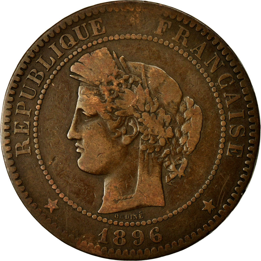 Coin, France, Cérès, 10 Centimes, 1896, Paris, VF(30-35), Bronze, KM:815.1