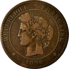 Coin, France, Cérès, 10 Centimes, 1896, Paris, VF(30-35), Bronze, KM:815.1