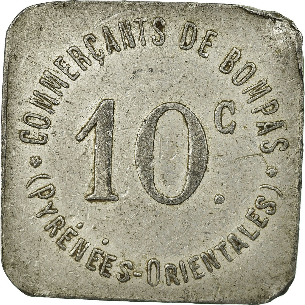 Coin, France, Commerçants de Bompas, Bompas, 10 Centimes, EF(40-45), Aluminium