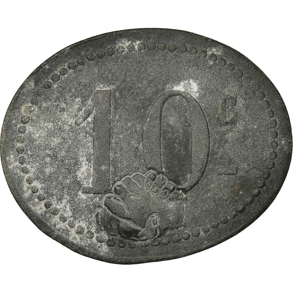 Moneta, Francja, Cantine GIRARD, Cholet, 10 Centimes, Undated, EF(40-45), Cynk