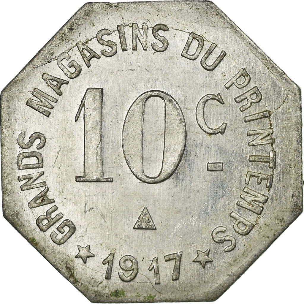 Coin, France, Maison MILHAUD, Narbonne, 10 Centimes, 1917, MS(60-62), Aluminium