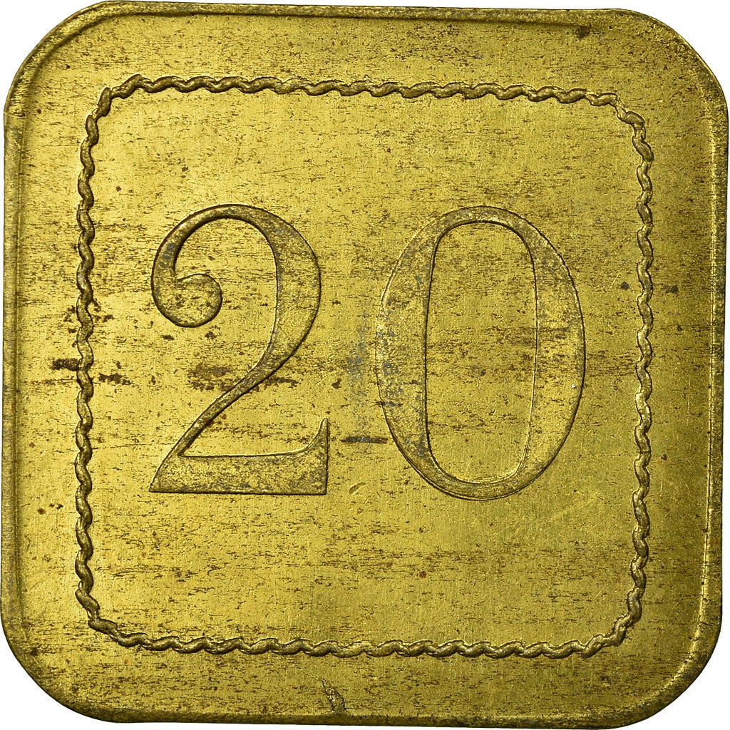 Moneta, Francja, Grande Taverne, Nancy, 20 Centimes, Undated, AU(55-58)