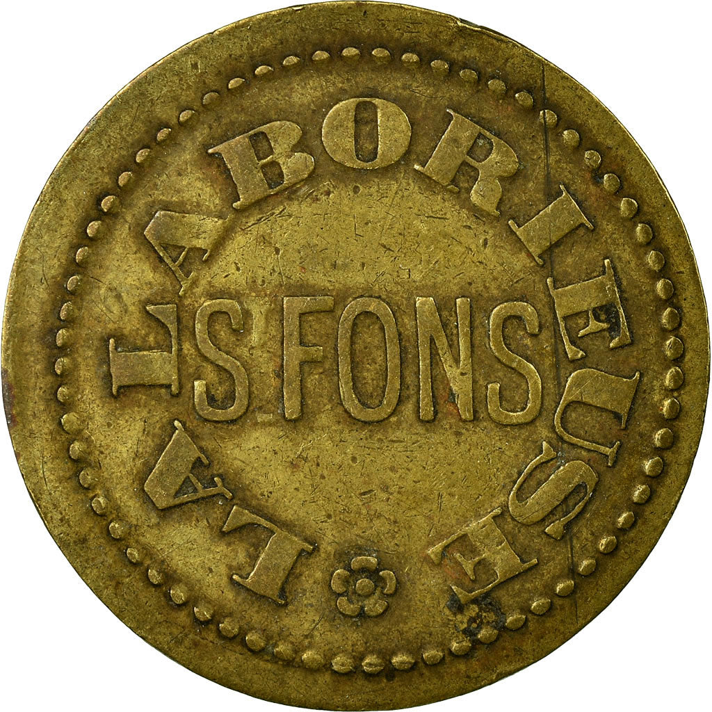 Moneta, Francia, La Laborieuse, Saint-Fons, 10 Centimes, BB, Ottone, Elie:15.1
