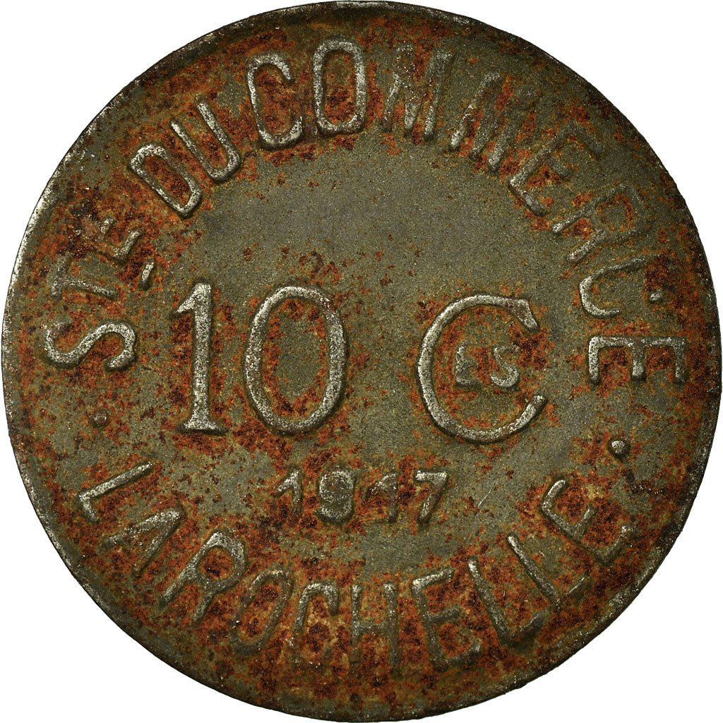 Moneta, Francia, Société du Commerce, La Rochelle, 10 Centimes, 1917, BB