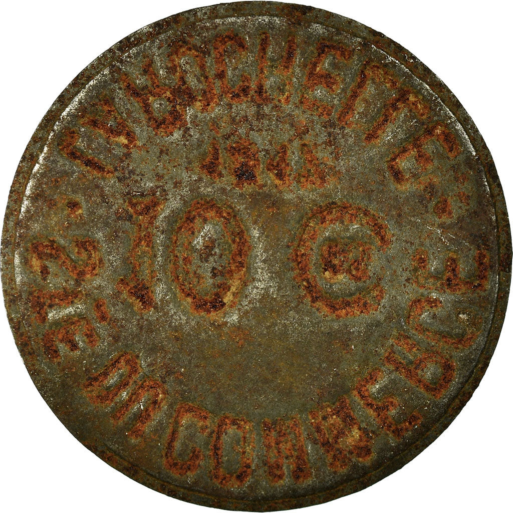 Moneta, Francia, Société du Commerce, La Rochelle, 10 Centimes, 1917, BB