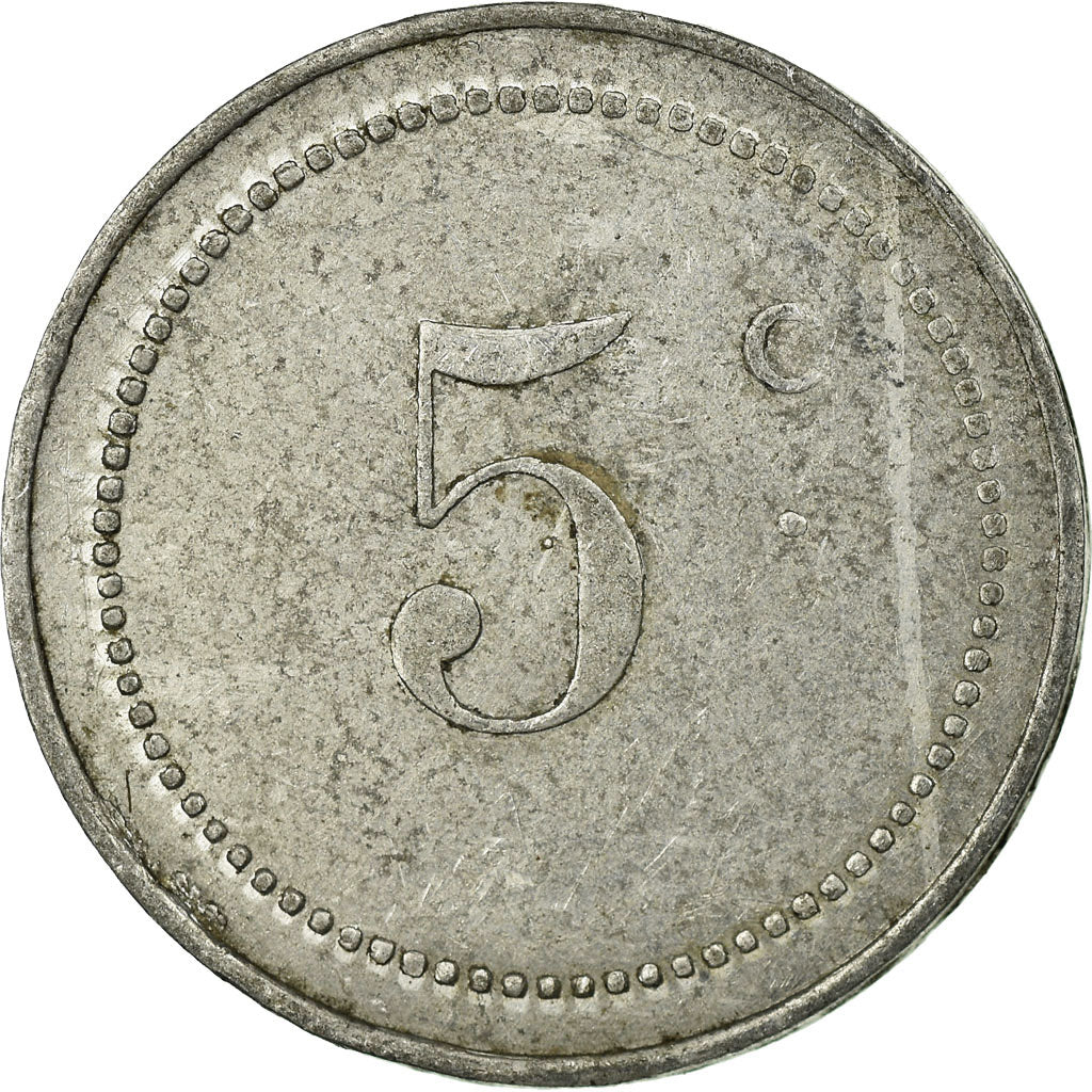 Coin, France, Chambre de Commerce, Bône, 5 Centimes, EF(40-45), Aluminium
