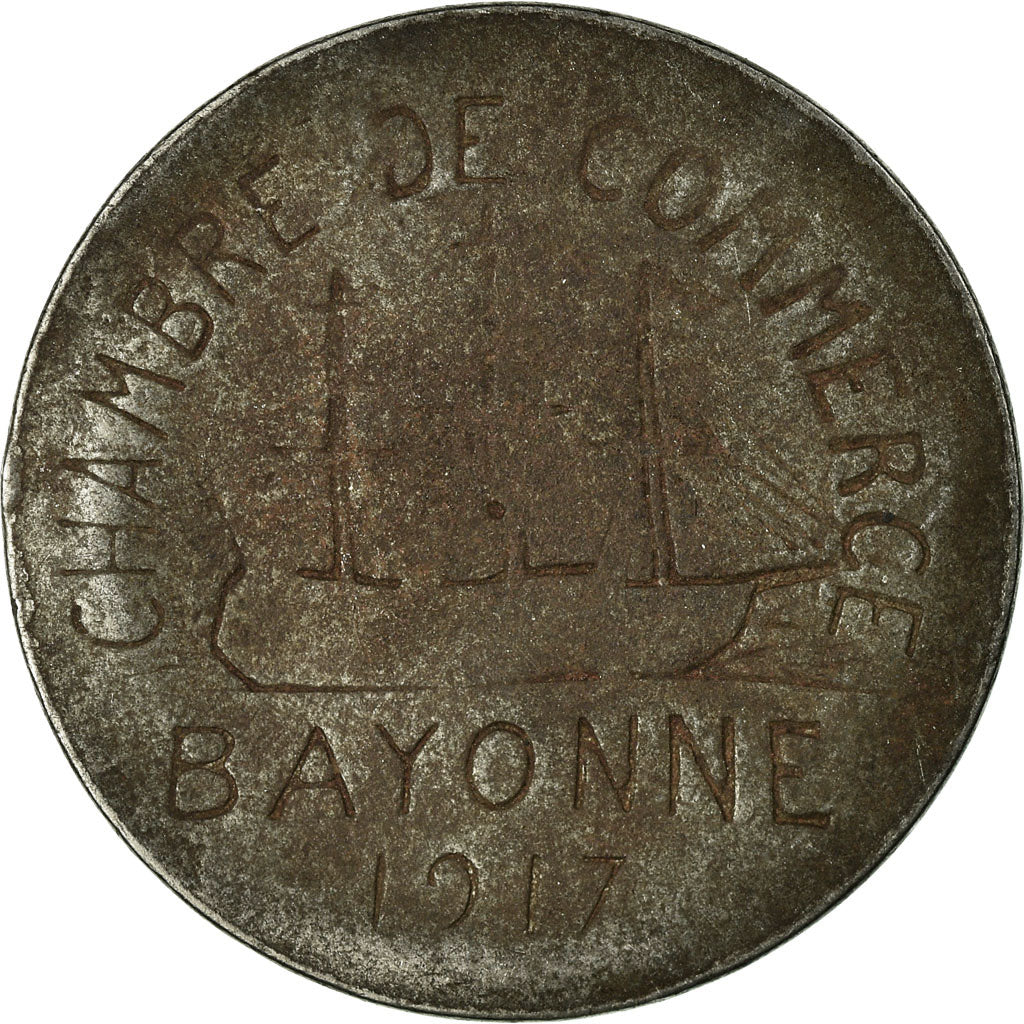 Coin, France, Chambre de Commerce, Bayonne, 10 Centimes, 1917, VF(30-35), Iron