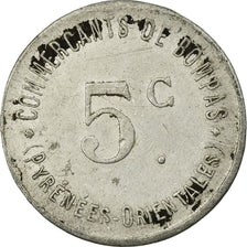 Coin, France, Commerçants de Bompas, Bompas, 5 Centimes, EF(40-45), Aluminium