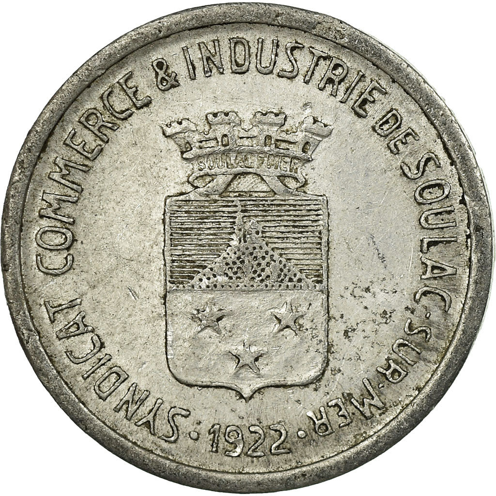 Moneta, Francia, Syndicat Commerce & Industrie, Soulac-sur-Mer, 5 Centimes