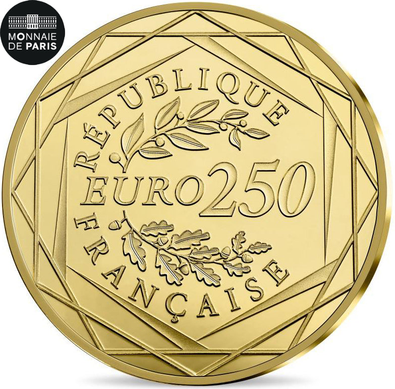 France, Monnaie de Paris, 250 Euro, Marianne, Fraternité, 2019, MS(65-70), Gold