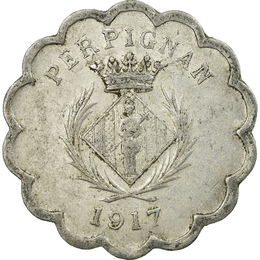 Moneta, Francia, Chambre Syndicale des Commerçants, Perpignan, 25 Centimes