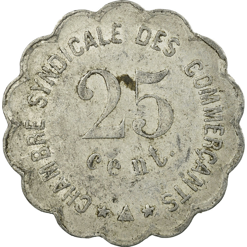 Moneta, Francia, Chambre Syndicale des Commerçants, Perpignan, 25 Centimes