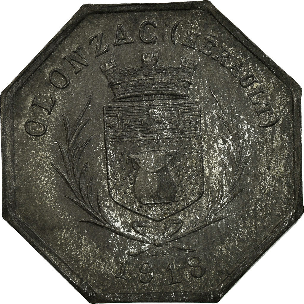 Coin, France, Coopérative de Consommation, Olonzac, 25 Centimes, 1918